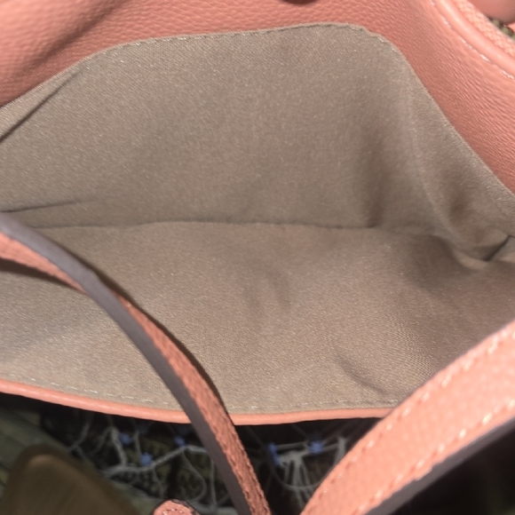 Nanette Lepore Peach Pebbled Leather Crossbody Bag - Picture 4 of 13